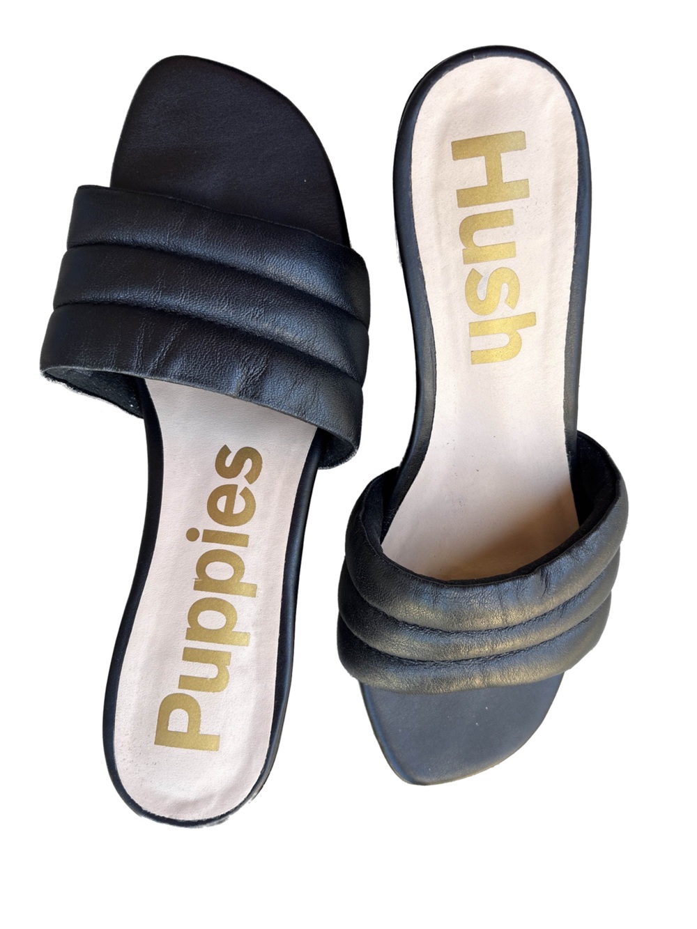 Hush Puppies Women’s Black Padded Slide Mules